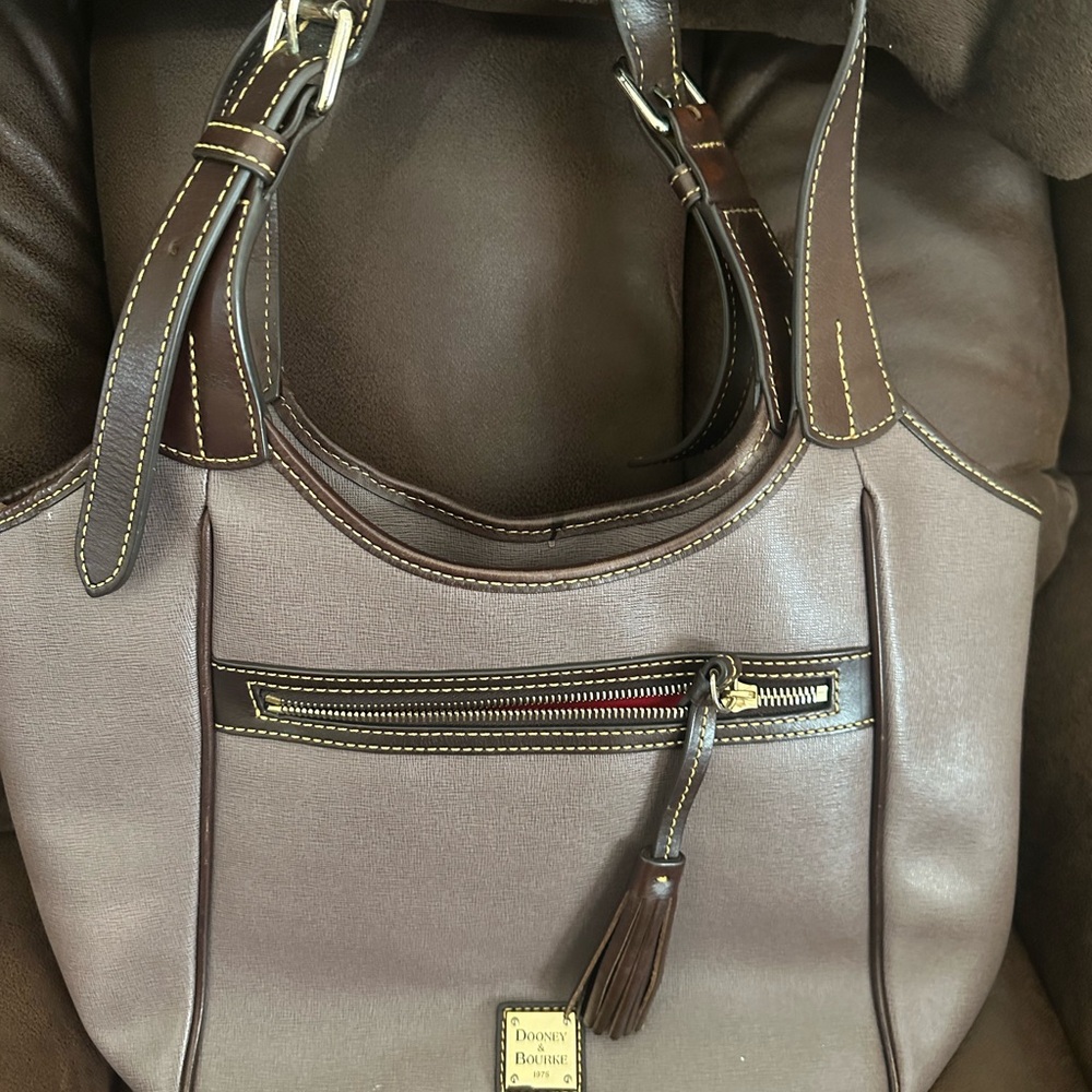 Dooney & Bourke Brown and Tan Shoulder Bag